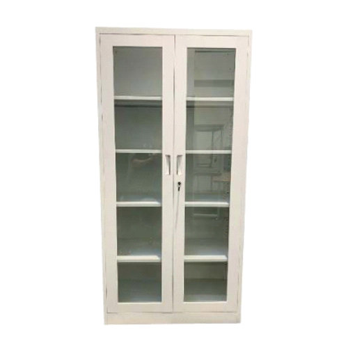 ASC-04 - FULL GLASS SWING DOOR METAL CABINET WITH KEY LOCK