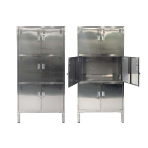 ASC-613SS - STAINLESS STEEL SWING DOOR METAL CABINET WITH KEY LOCK