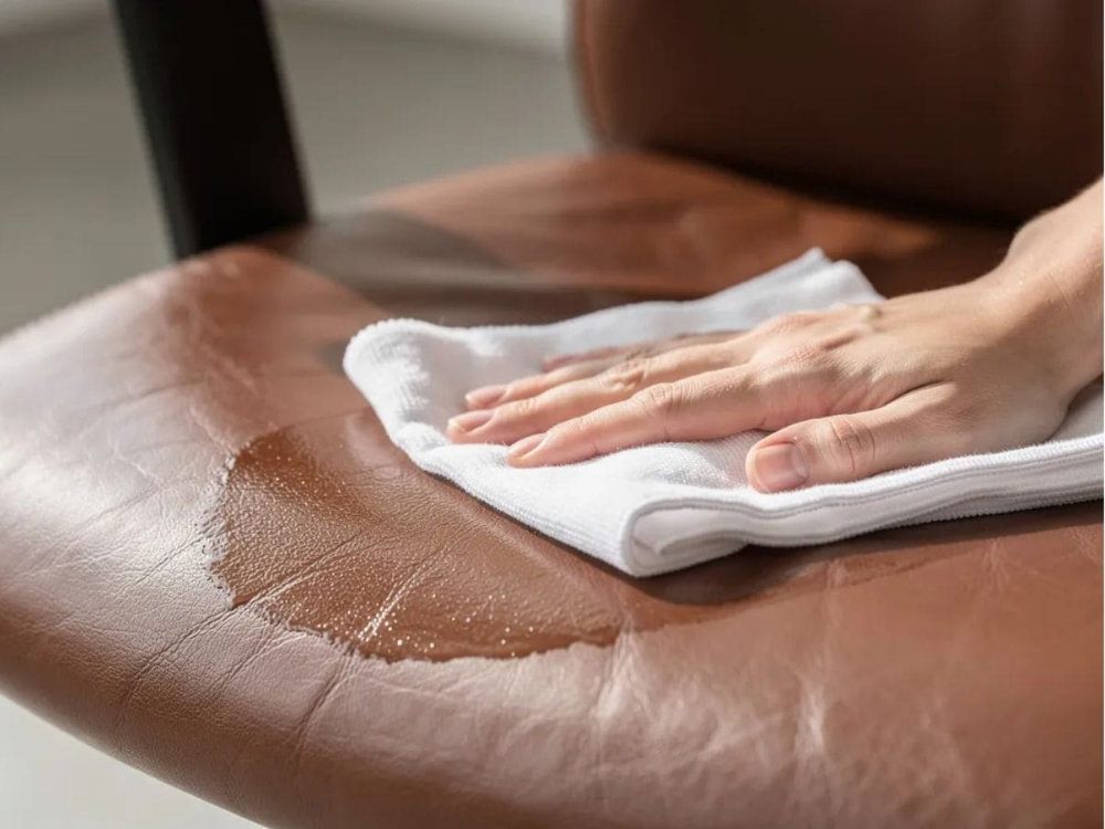 clean with a dry cloth