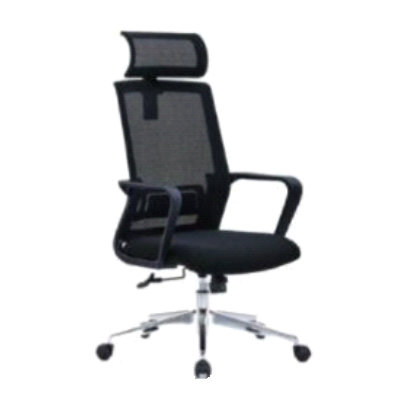 OC-180A HIGHBACK OFFICE CHAIR (MESH & FABRIC) CHROME ROLLER CHAIR BASE