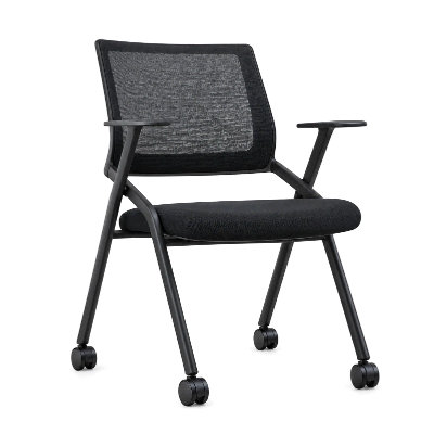 OC-5002 HORIZONTALLY-STACKABLE TRAINING CHAIR (MESH/FABRIC) WITH ARMRESTS AND W/O TABLET